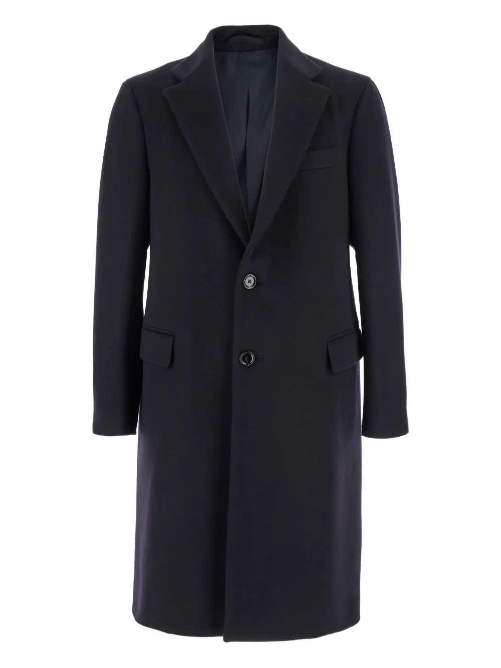 Lardini Wollen mantel met enkele rij knopen Blauw