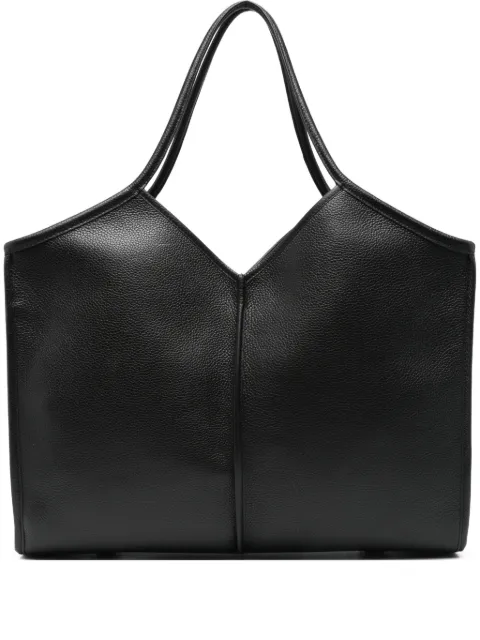 Hereu Calella  V-neck calfskin tote bag