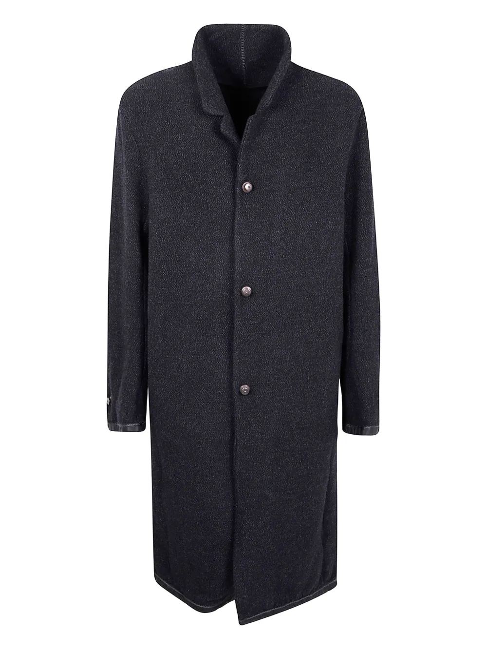 Isaac Sellam Experience Buttoned Long-sleeve Coat In Black