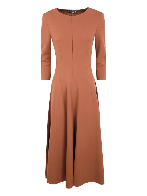 DRHOPE three-quarter sleeve flared dress