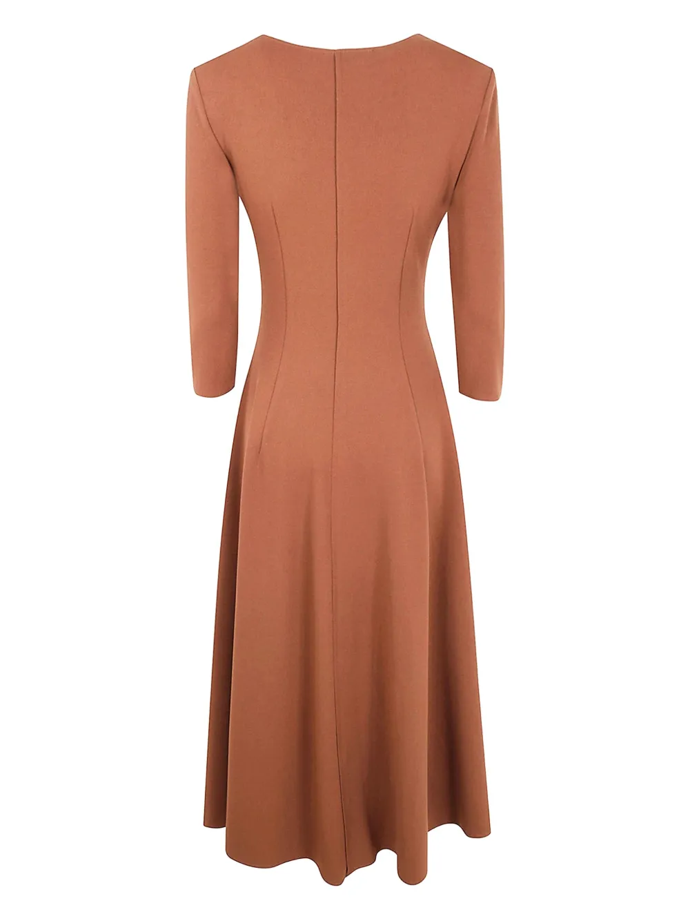 DRHOPE three-quarter sleeve flared dress - Bruin