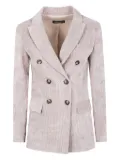 DRHOPE corduroy double-breasted blazer - Neutrals