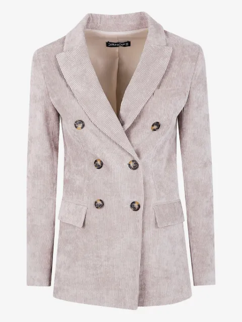 DRHOPE corduroy double-breasted blazer