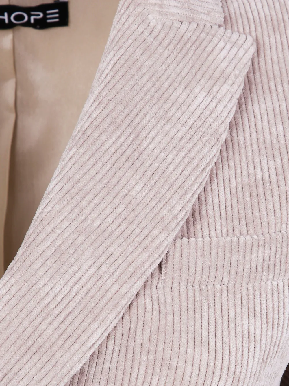 Drhope Corduroy Double-breasted Blazer In Neutral