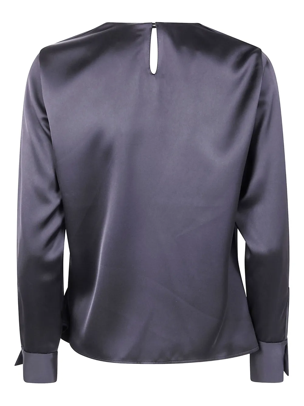 DRHOPE tie-front satin blouse - Zwart