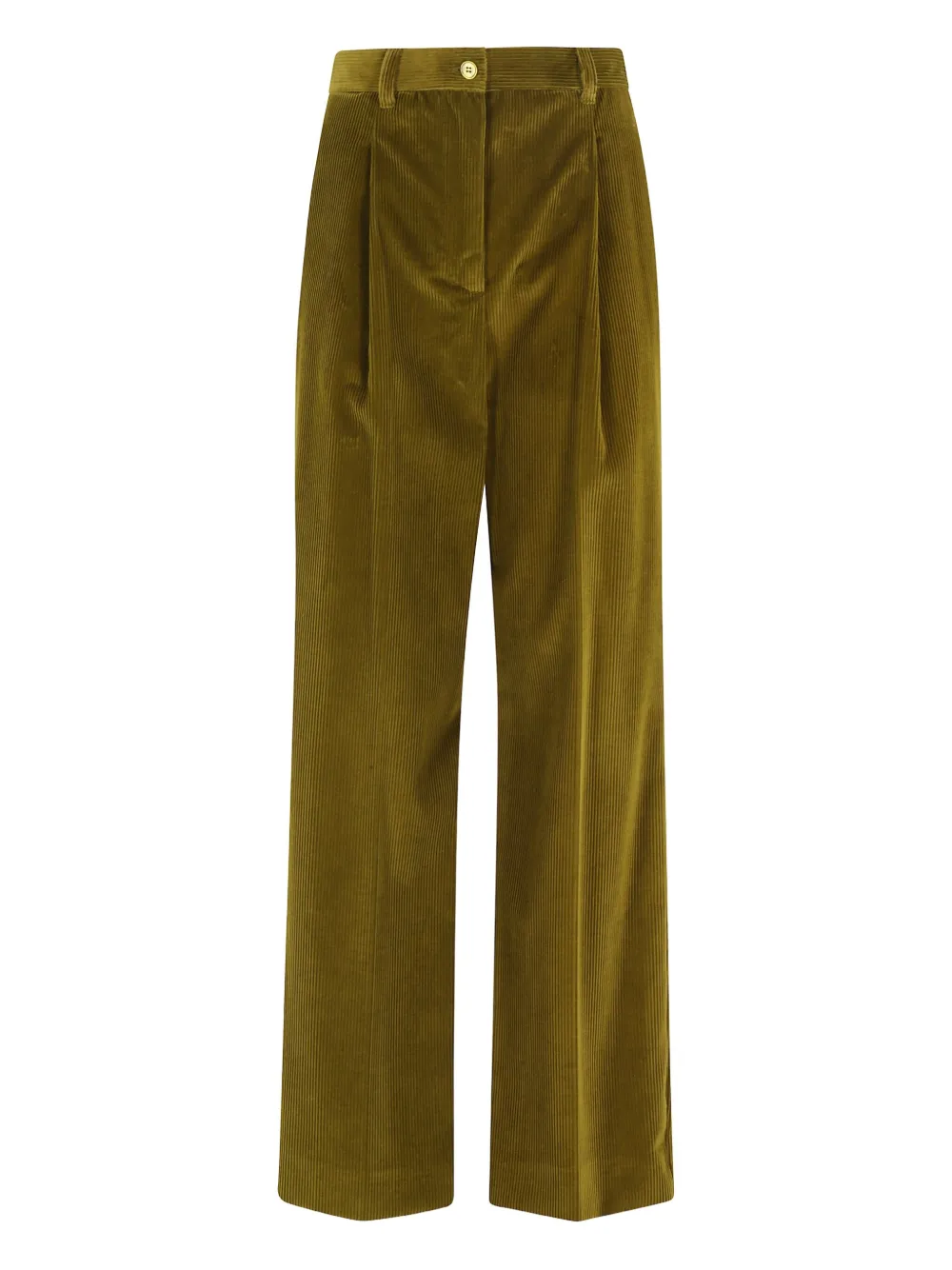 Weekend Max Mara Ribfluwelen plooibroek Groen