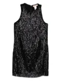 TWINSET sequinned fringed mini dress - Black