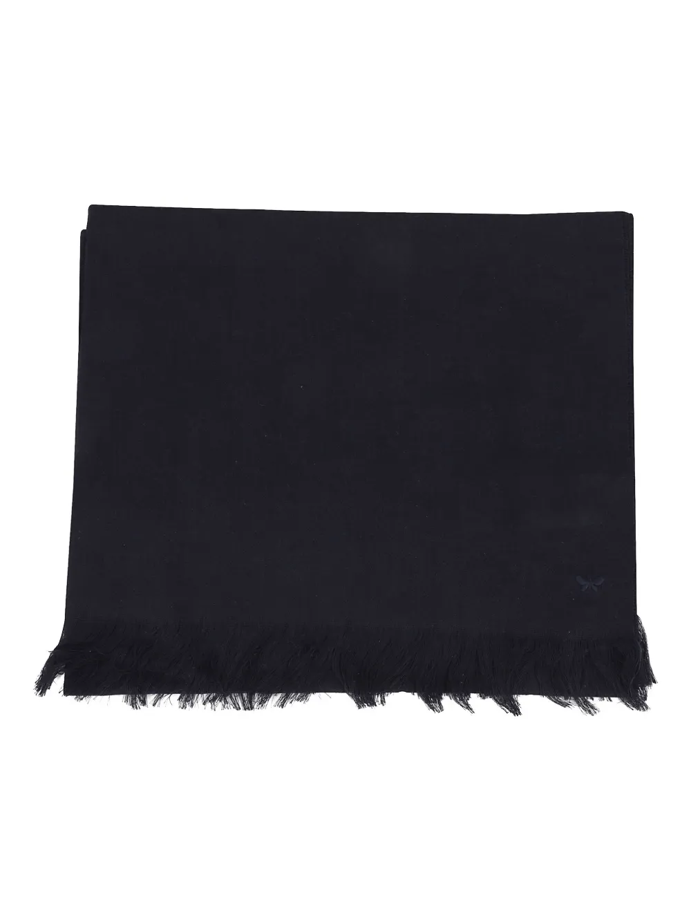 Weekend Max Mara Fringed Wool Scarf In Black