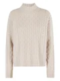 Weekend Max Mara cable-knit high-neck sweater - White