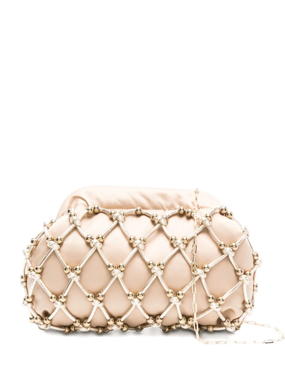 beaded satin clutch