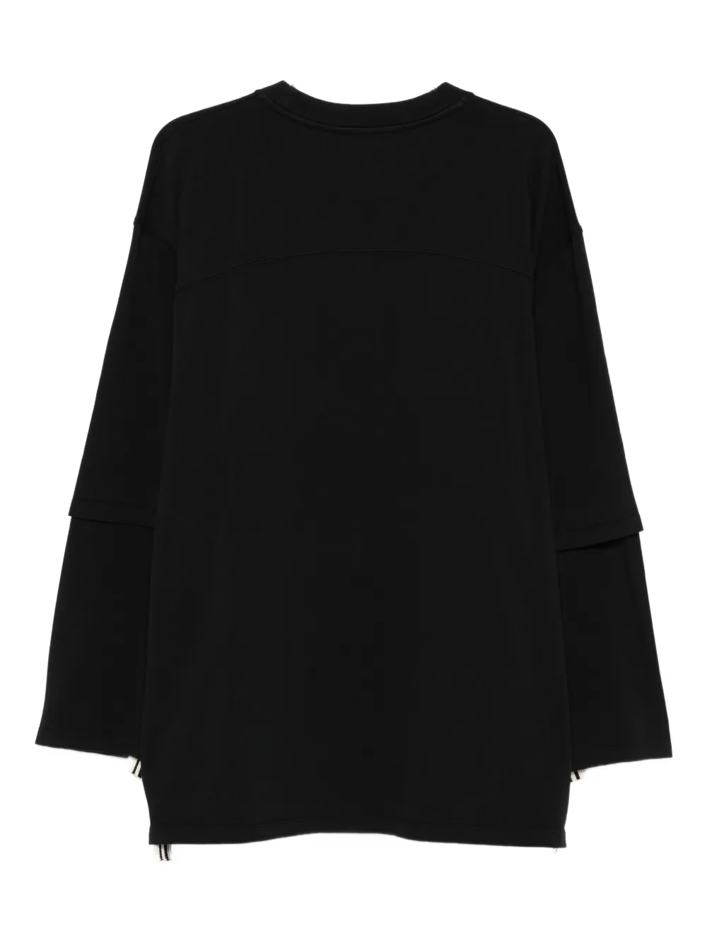 MORDECAI double-layered T-shirt - Zwart