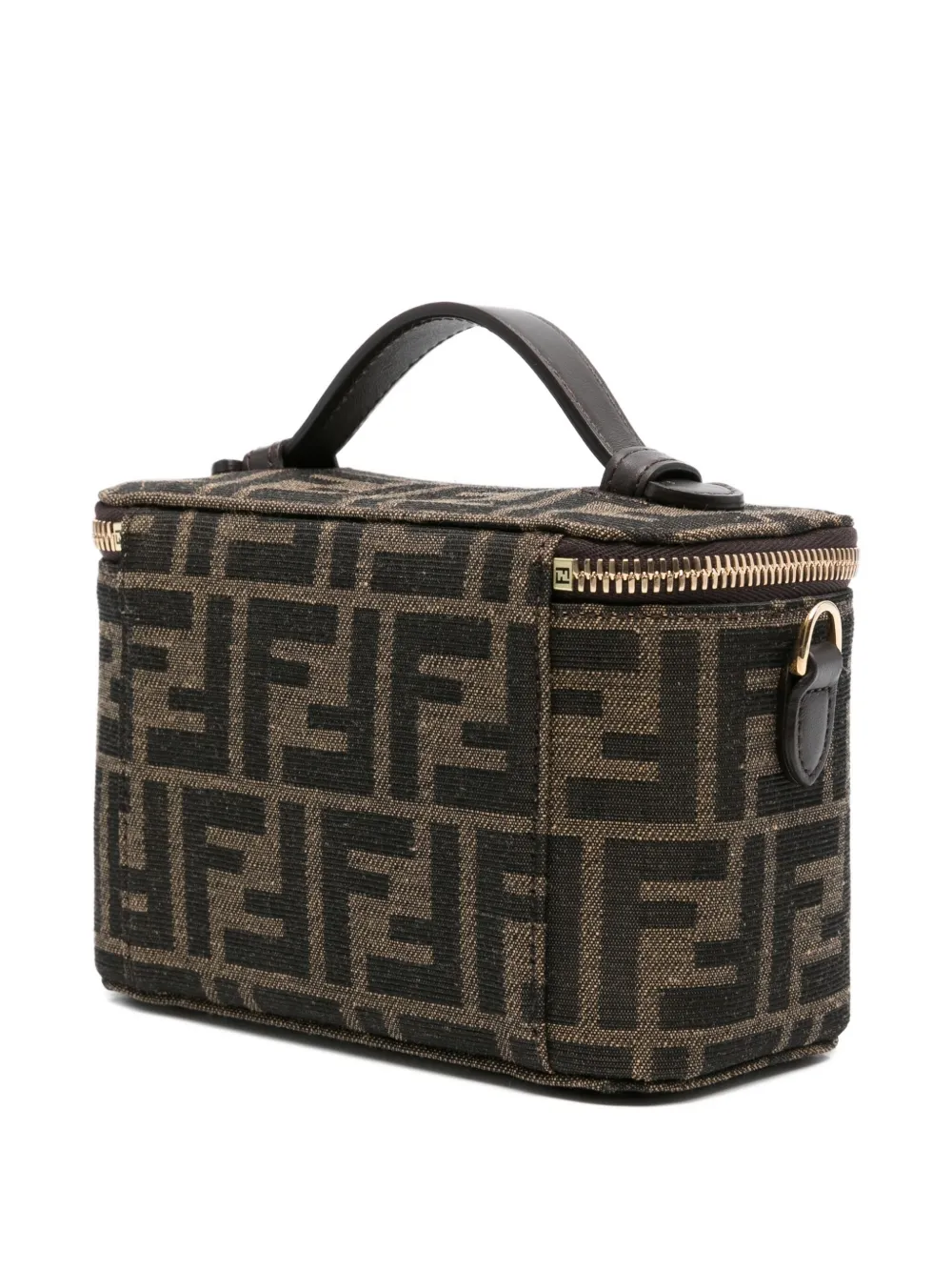FENDI Vanity mini-tas met handgreep en FF-patroon Bruin