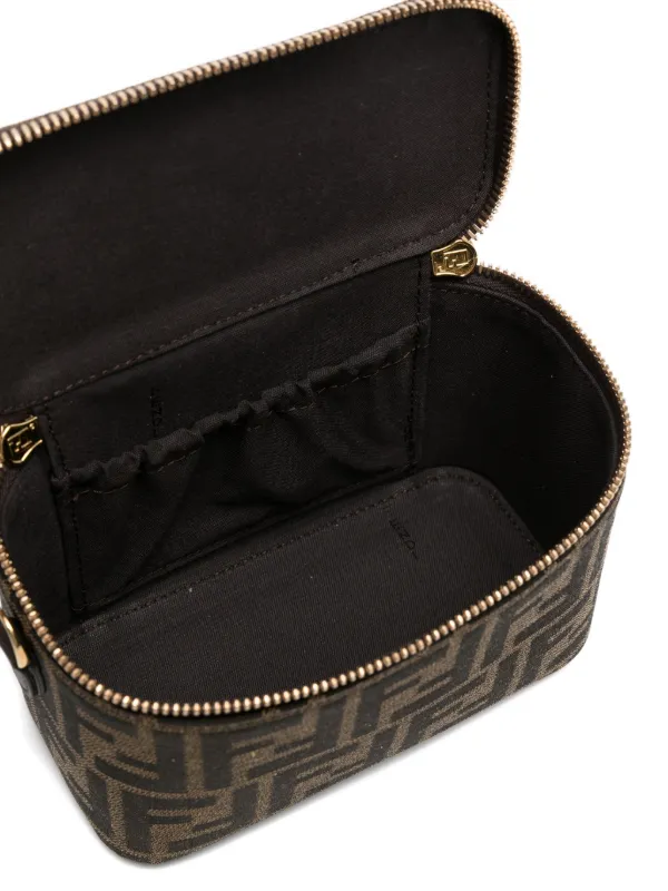 FENDI Vanity FF-pattern top-handle Mini Bag | Brown | FARFETCH