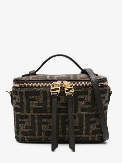 FENDI bolsa Vanity mini con motivo FF y asa superior