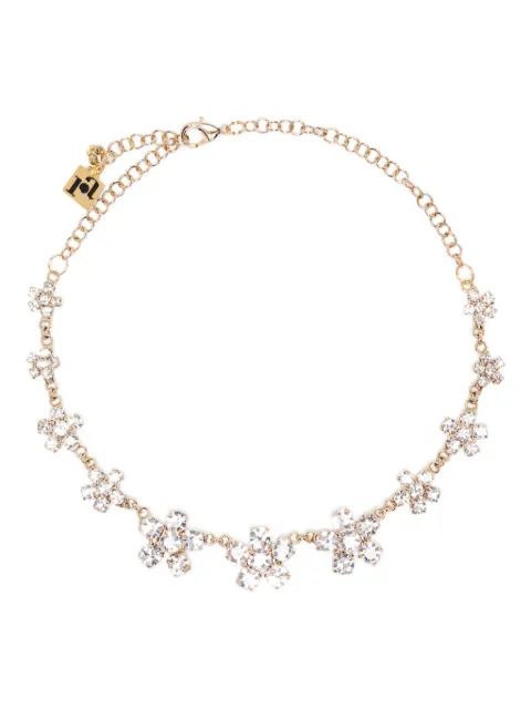 Rosantica crystal-flower gold necklace