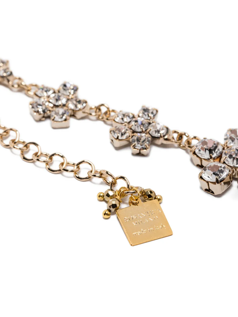 Rosantica Crystal-flower Gold Necklace In Gold