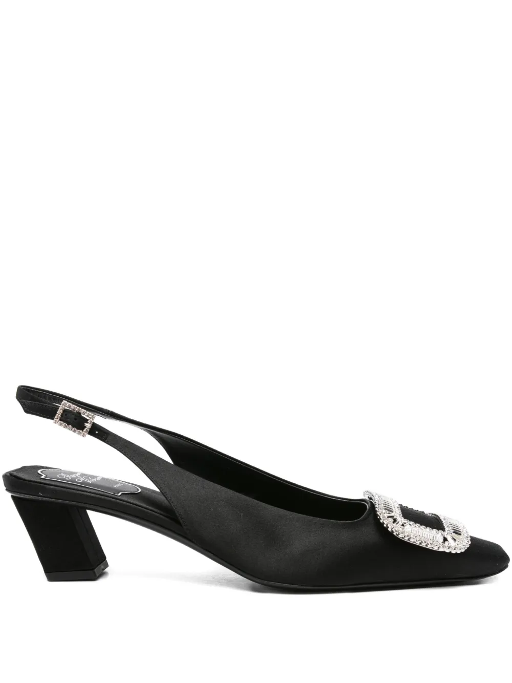 Roger Vivier 50mm Belle Vivier buckle-embellished slingback pumps | Black | Image 1