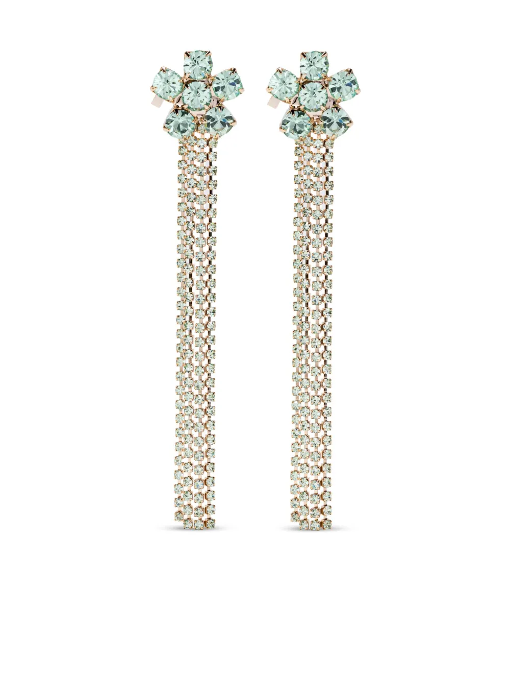 Rosantica flower-cluster chain earrings | Gold | Image 1