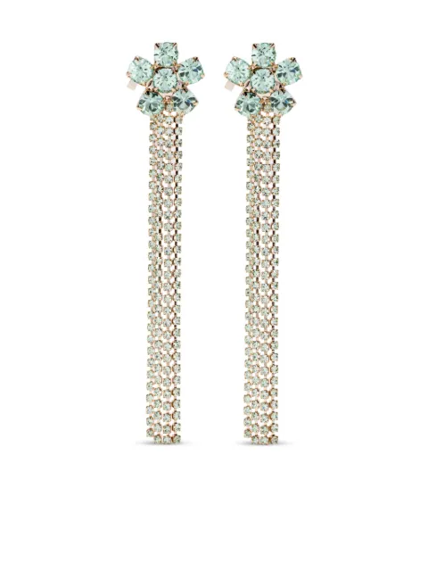 Rosantica flower-cluster chain earrings