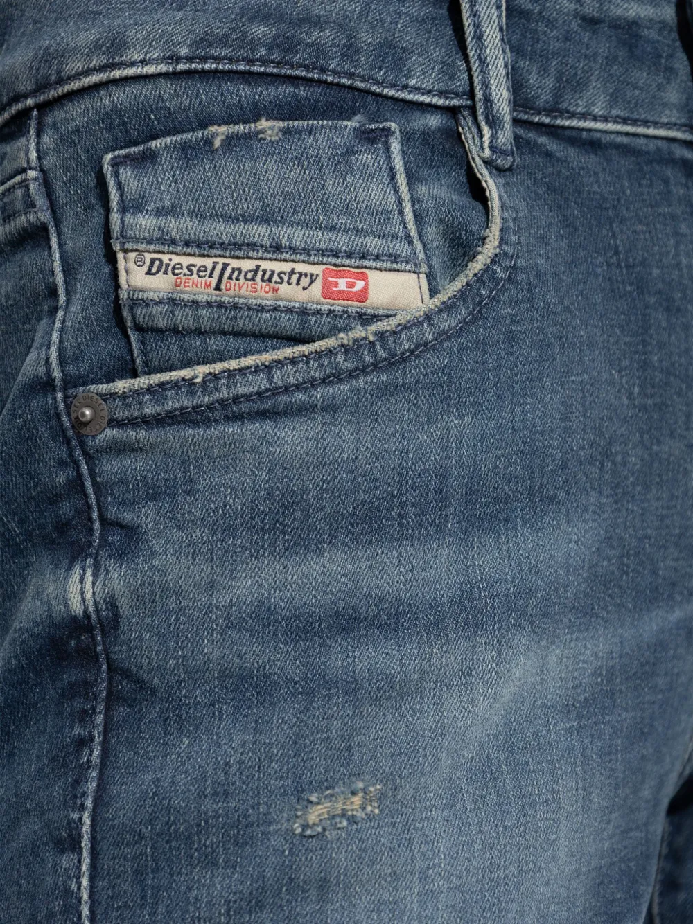 Diesel 1969 D-Ebbey gerafelde jeans Blauw