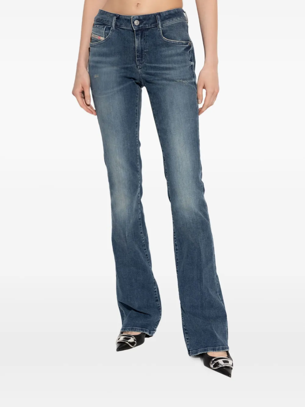 Diesel 1969 D-Ebbey gerafelde jeans Blauw