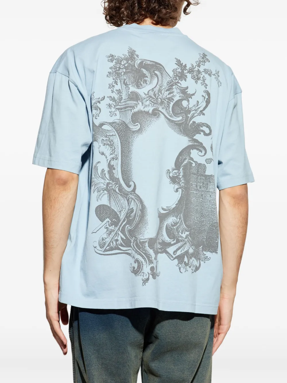 Diesel T-shirt met geborduurd logo Blauw