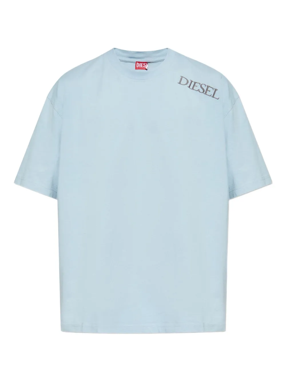 Diesel T-shirt met geborduurd logo Blauw