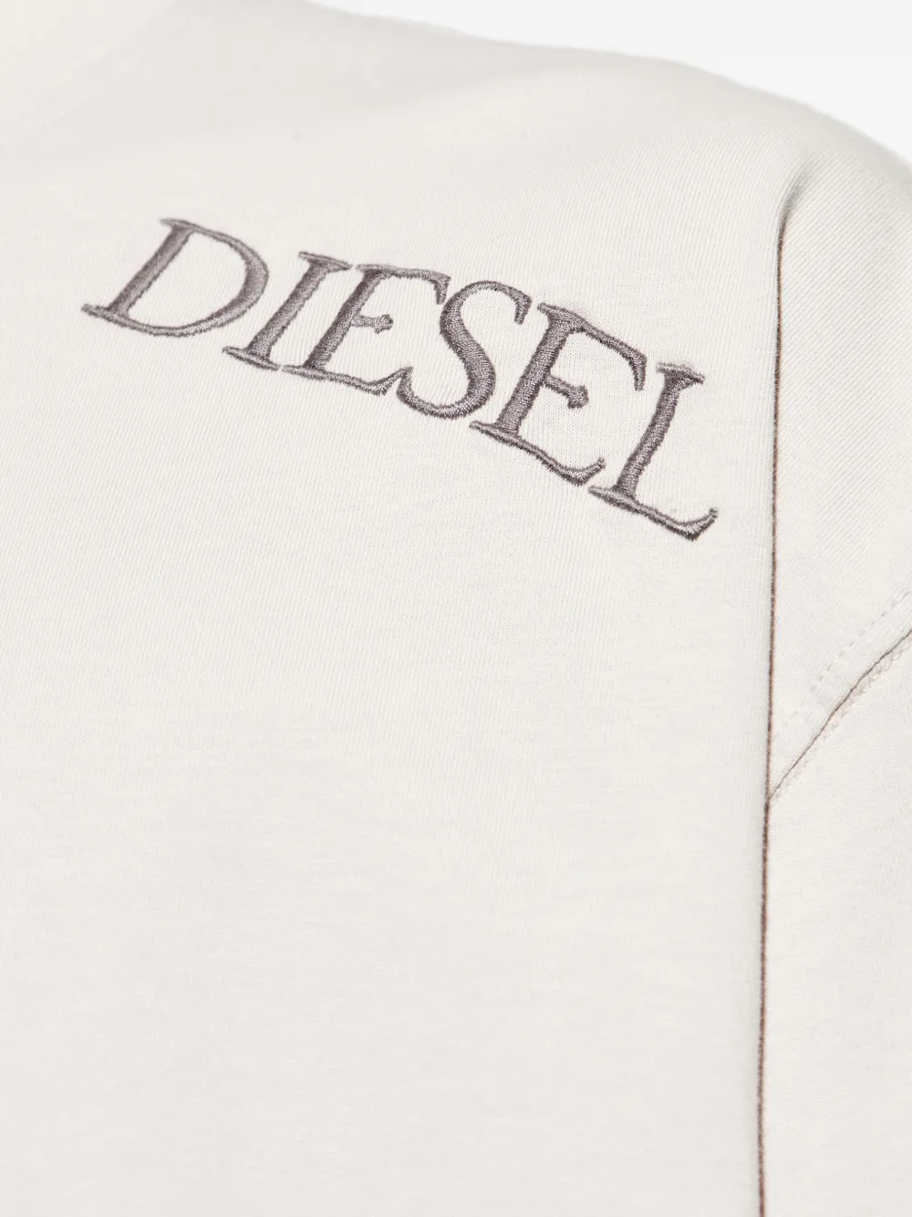 Diesel T-shirt met geborduurd logo Wit