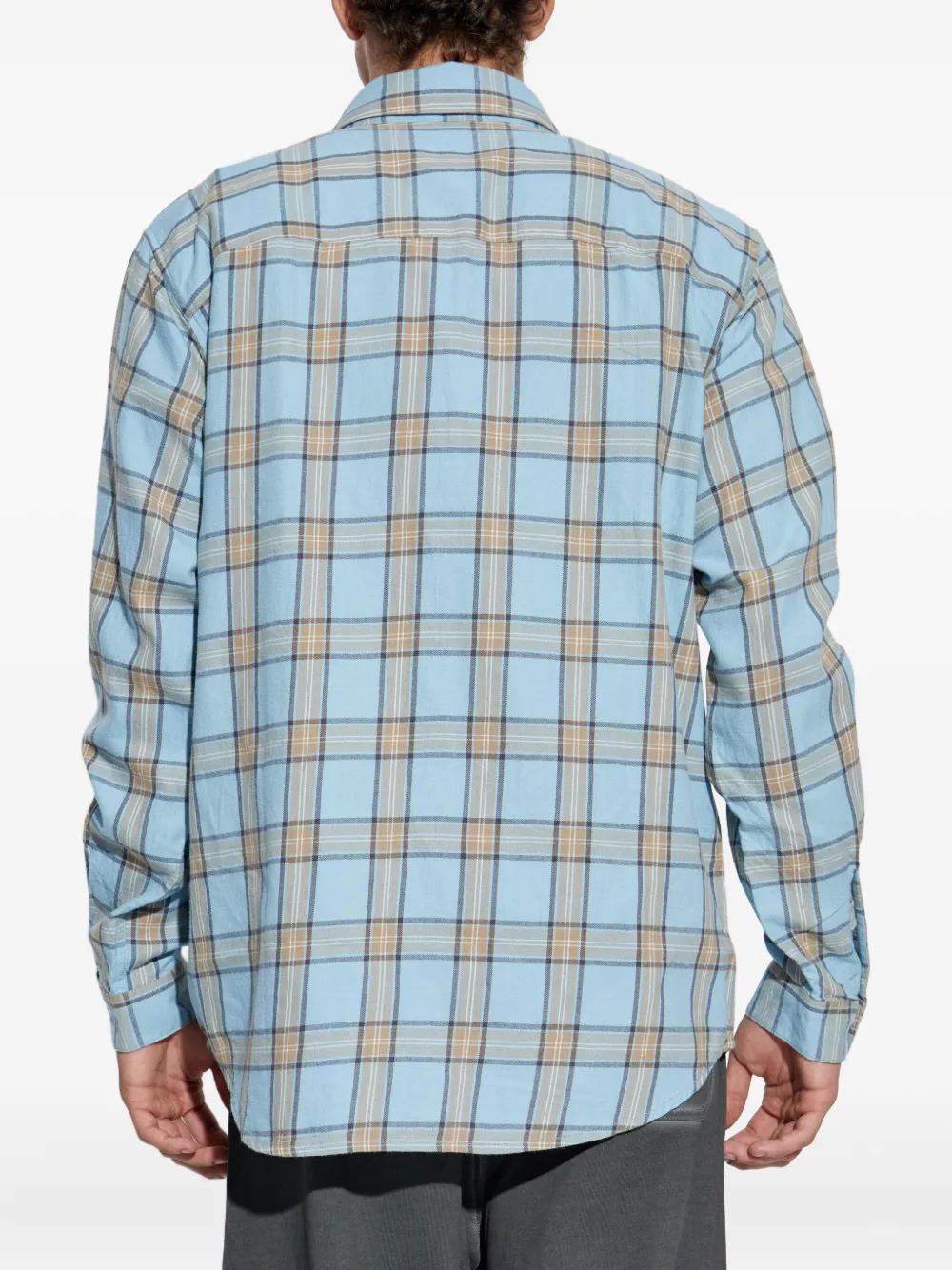 Diesel S-Simply-Ajfi geruit overhemd met borduurwerk Blauw