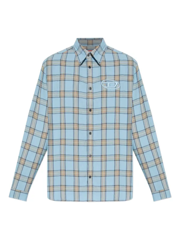 Diesel S-Simply-Ajfi チェック シャツ | ブルー | FARFETCH JP