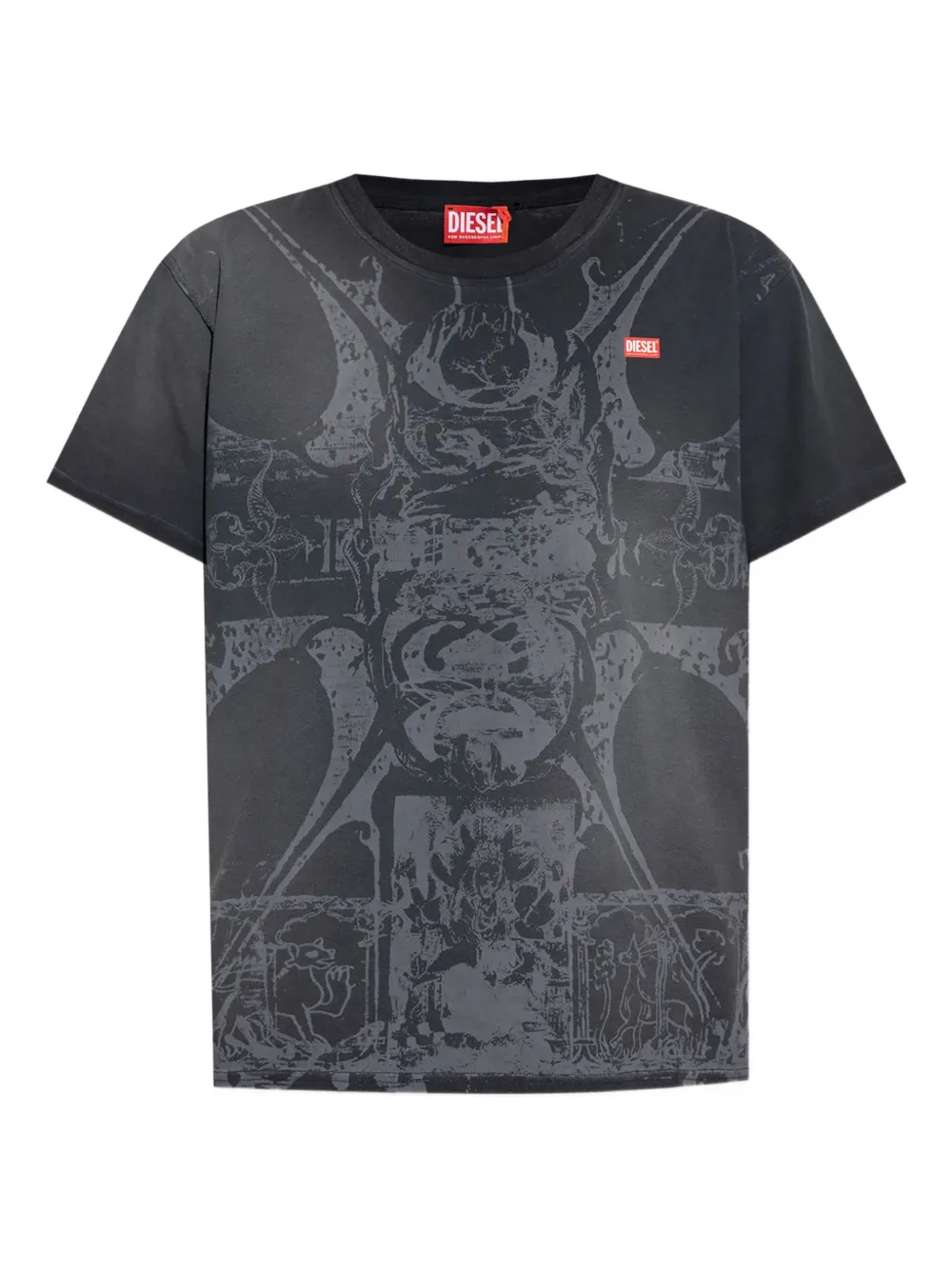 Diesel T-Marey-R2 graphic-print T-shirt - Grigio