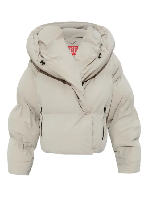 Diesel W-Iley-T1 wrap hooded puffer jacket