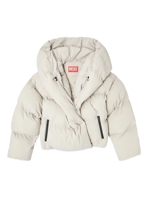 Diesel W-Iley-T1 wrap hooded puffer jacket