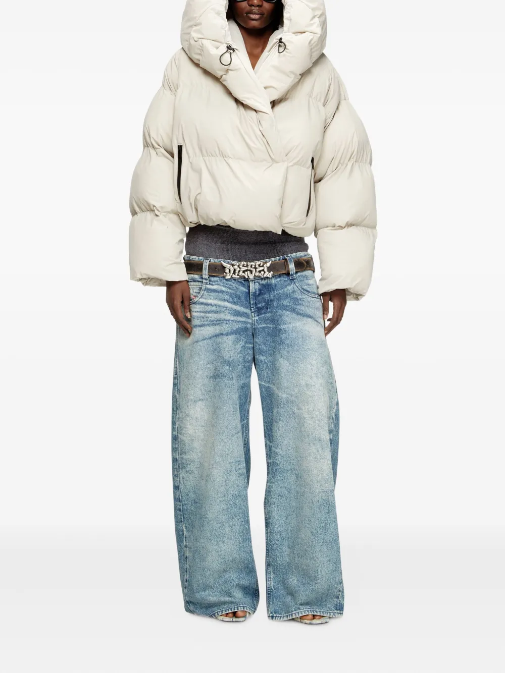 Diesel W-Iley-T1 wikkel donsjack met capuchon 7FE