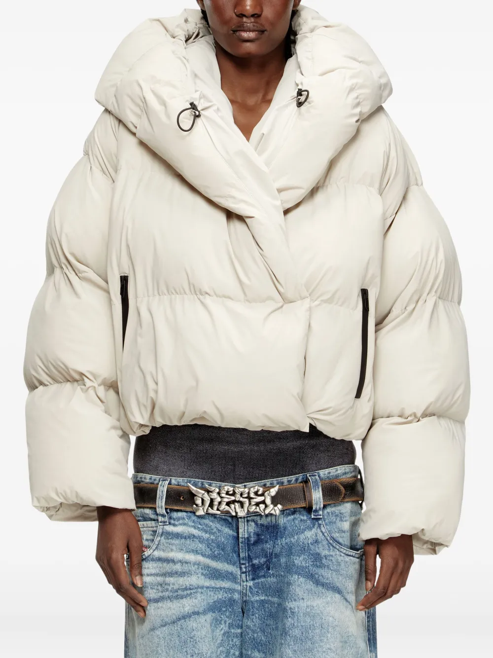 Diesel W-Iley-T1 wikkel donsjack met capuchon 7FE