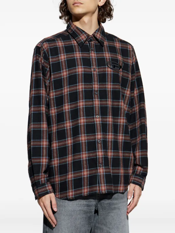 最終値下げDIESEL 24fw チェックシャツ Diesel チェックシャツ | ブラック | FARFETCH JP