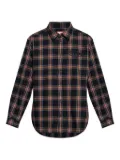 Diesel embroidered plaid shirt - Black