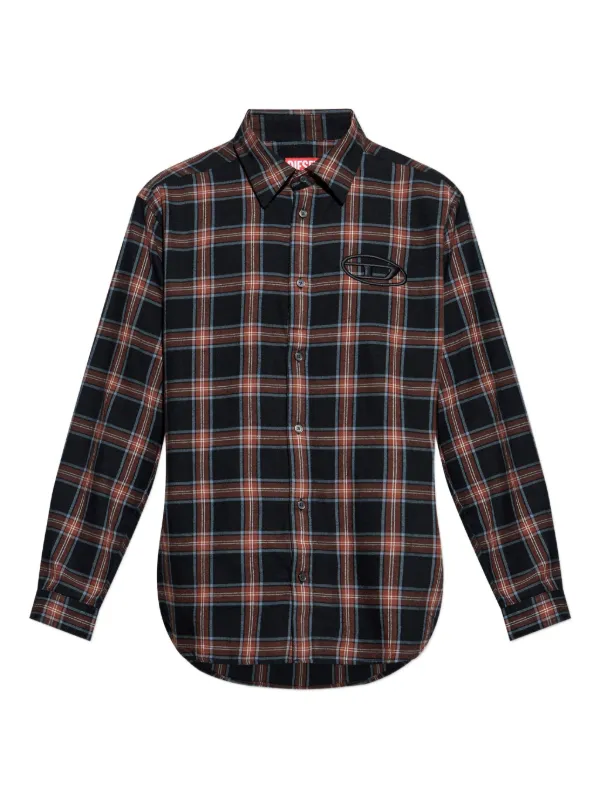 Diesel チェックシャツ | ブラック | FARFETCH JP