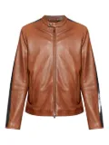 Diesel leather panelled jacket - Brown