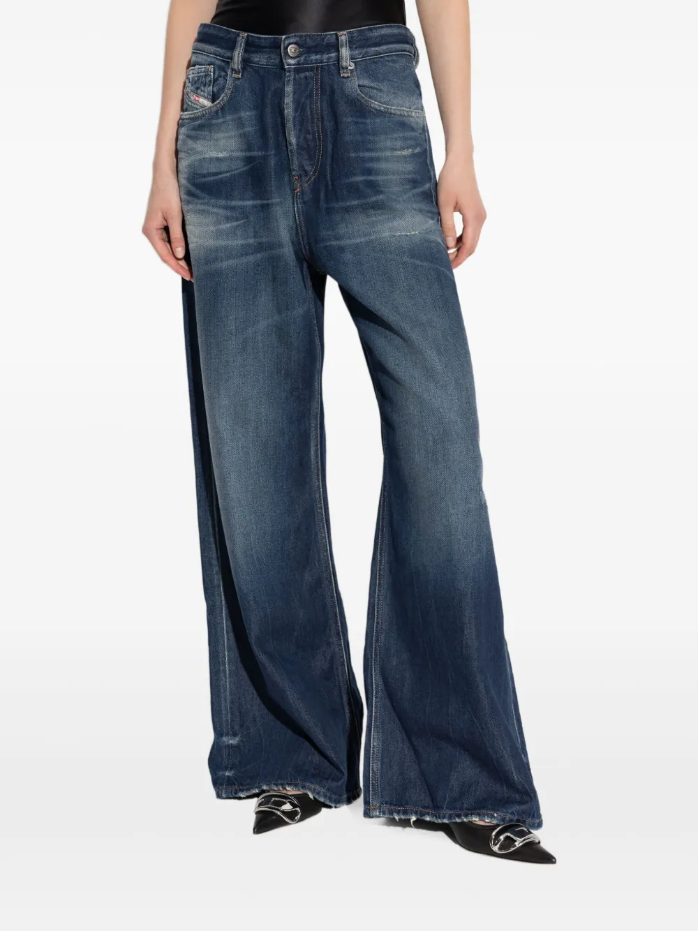 Diesel 1996 D-Sire gerafelde jeans Blauw