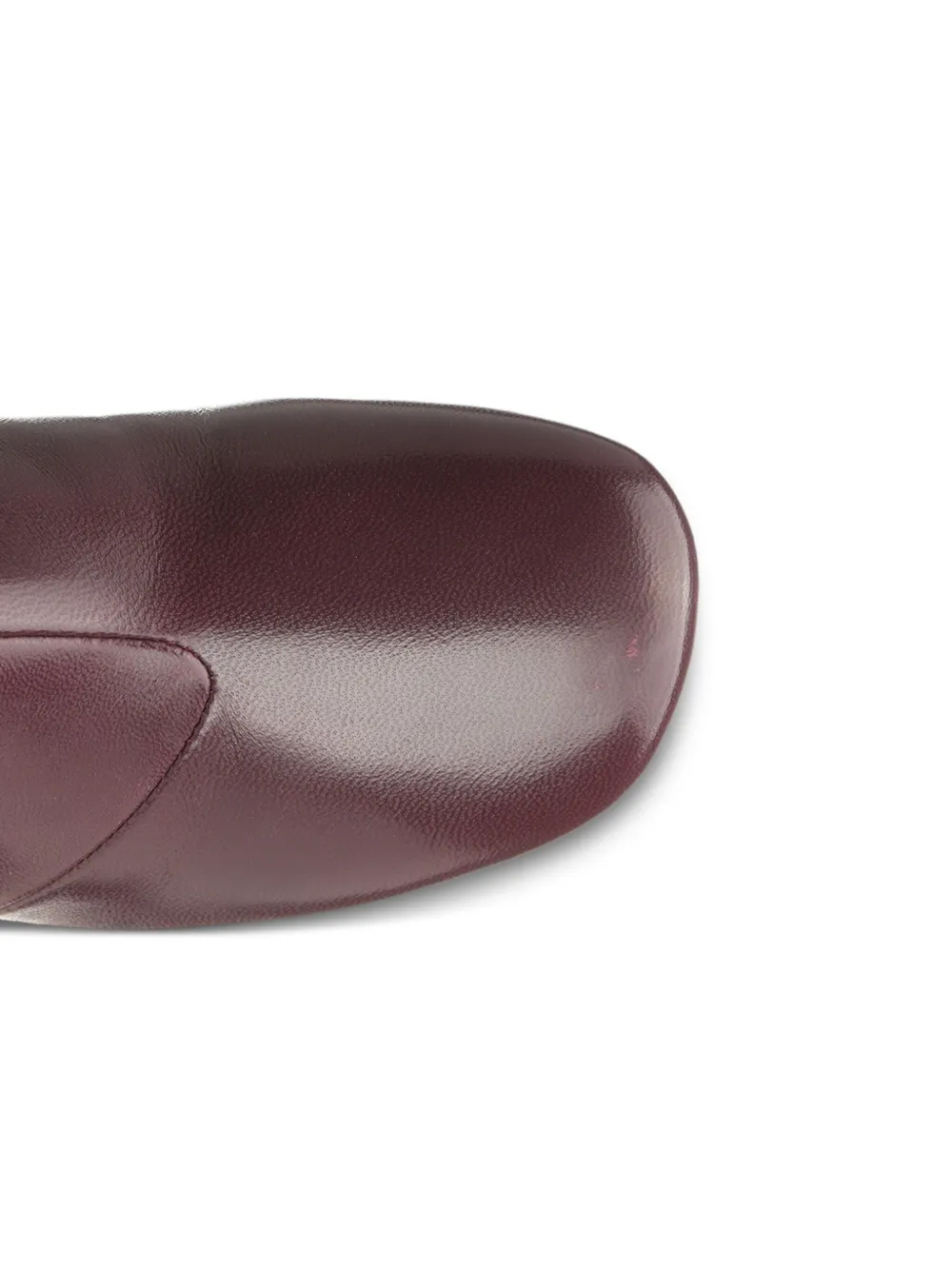 Forte metallic-heel leather boots Red