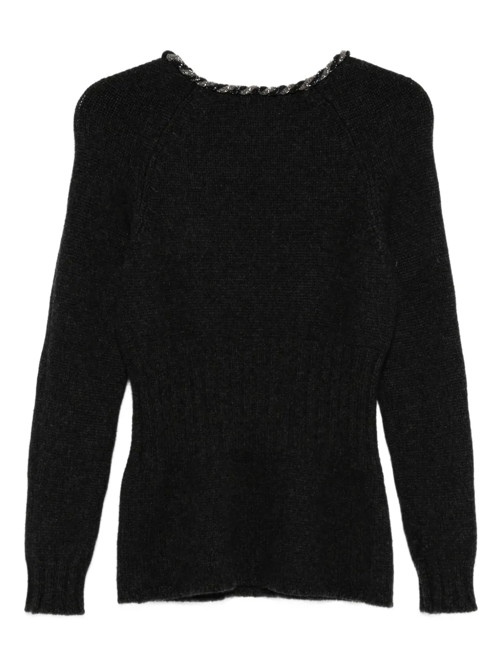 CHANEL Pre-Owned 2010s chain-trim sweater | Image 2