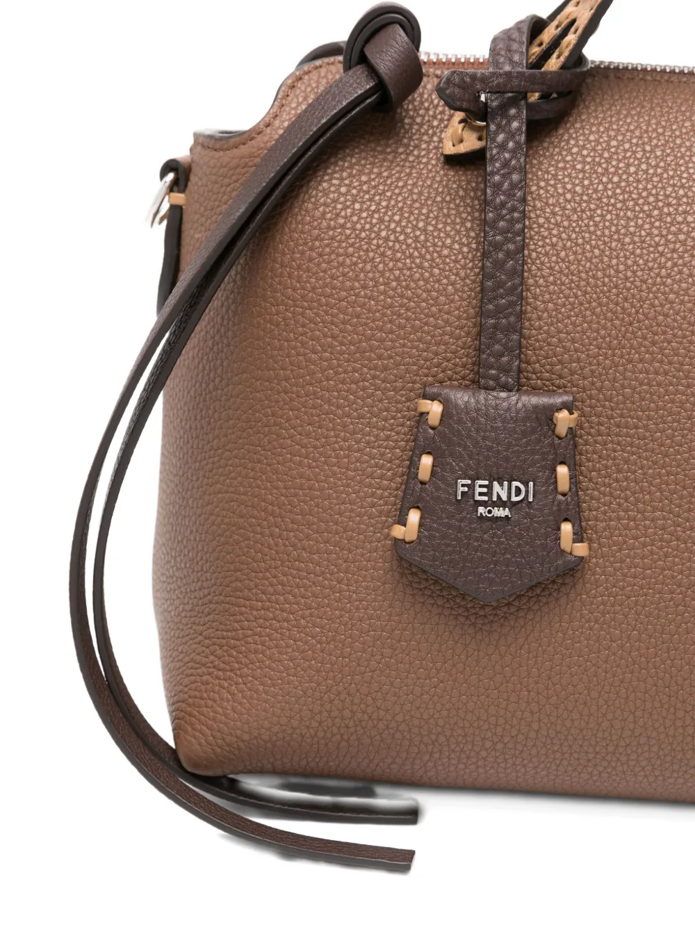 Fendi By The Way Soft Medium With Macro Top Stitching Bags In Brown