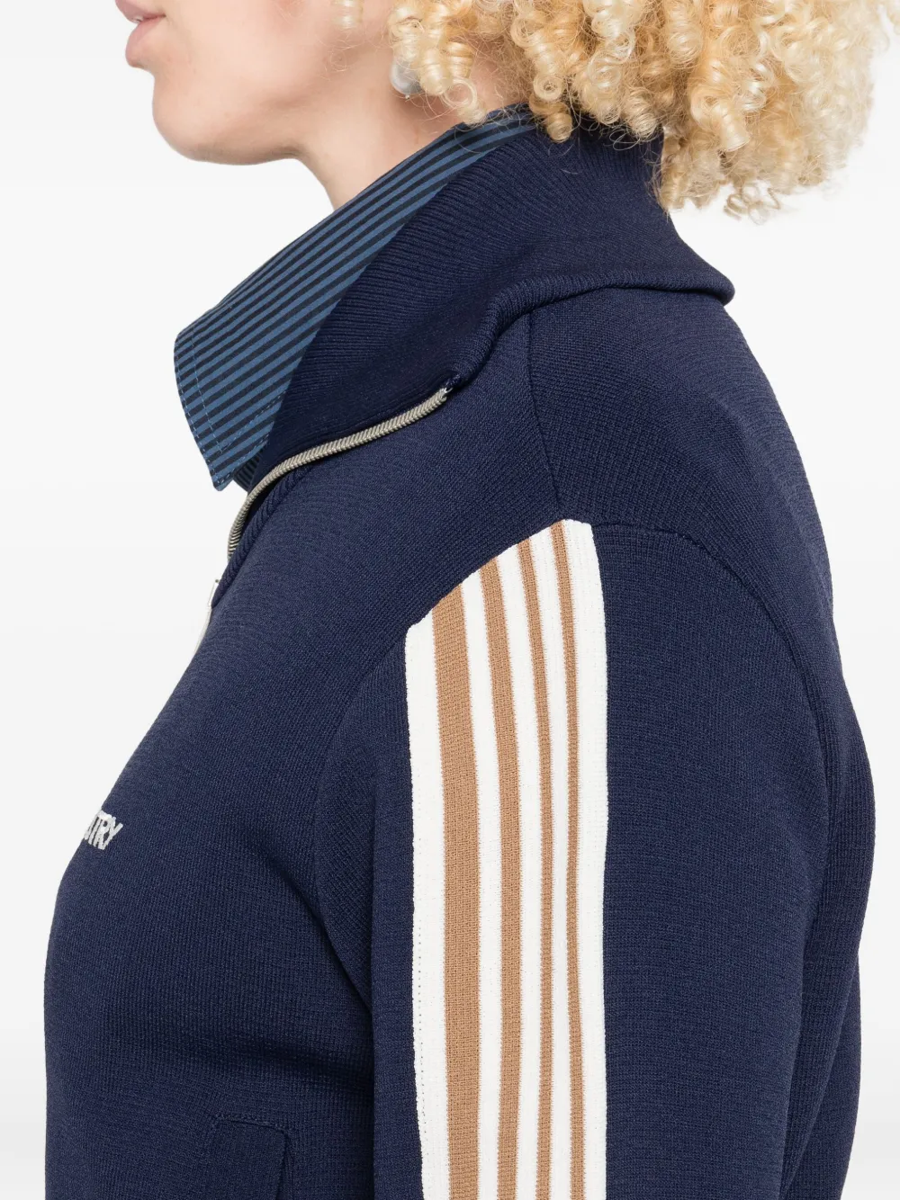 Autry stripe-detail zip-up sweatshirt Blauw