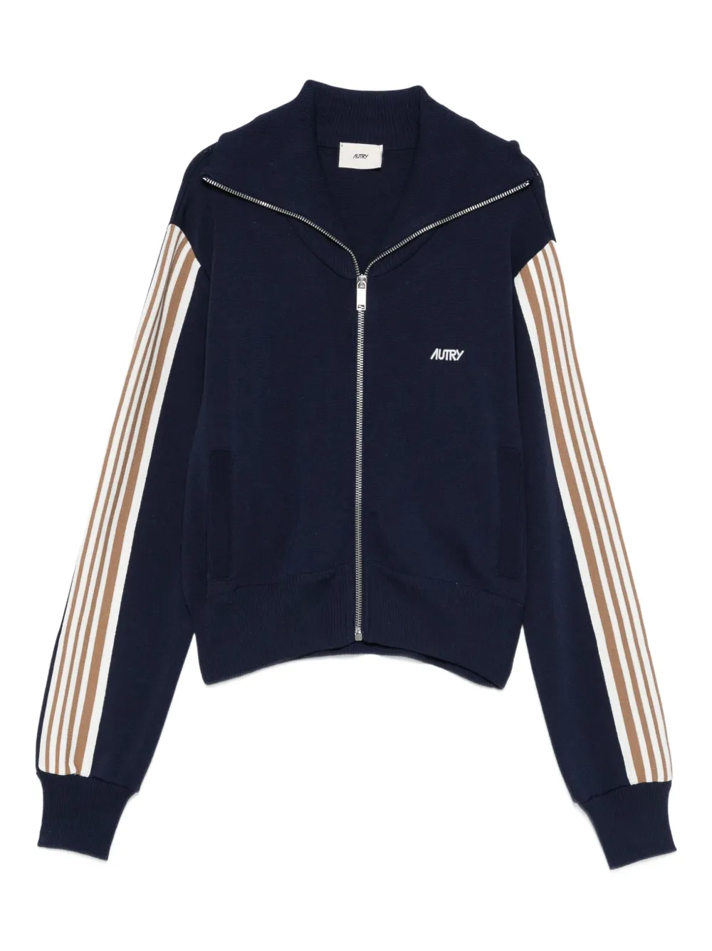 Autry stripe-detail zip-up sweatshirt Blauw