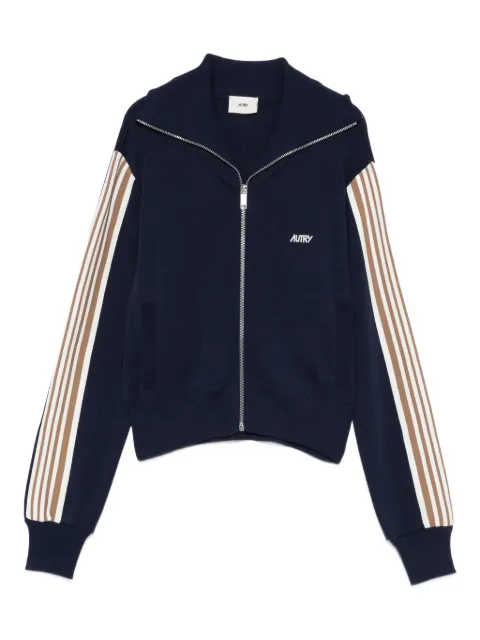 Autry stripe-detail zip-up sweatshirt