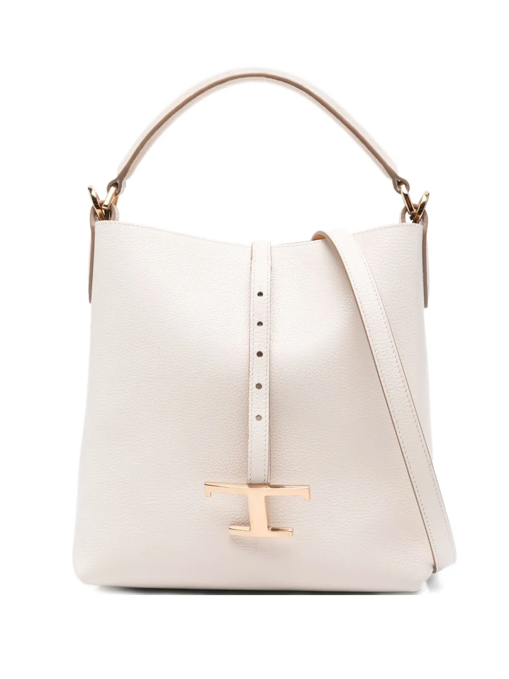 Tod's T Timeless leren mini bucket-tas Beige