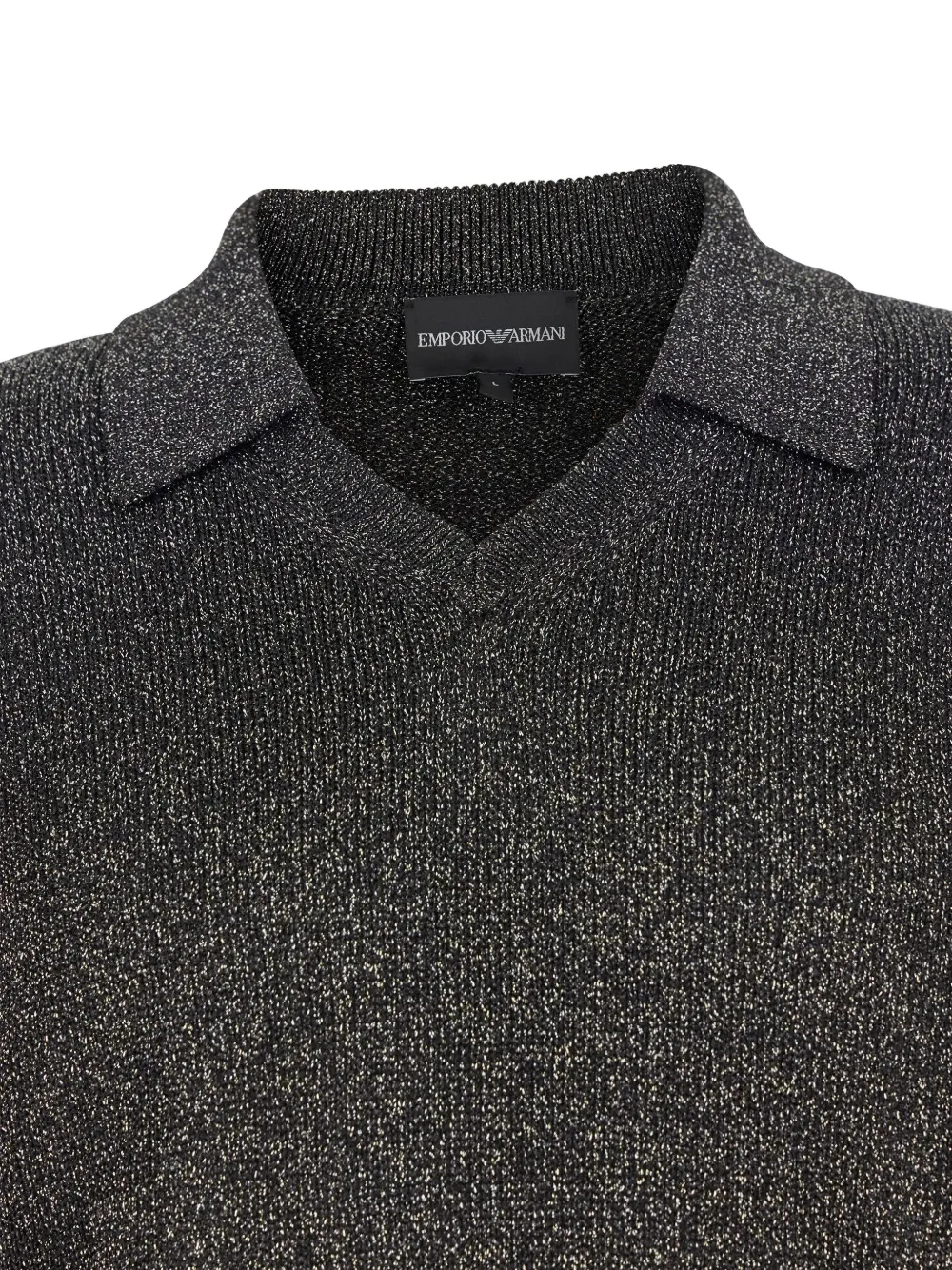 Emporio Armani Lurex trui met polokraag Grijs
