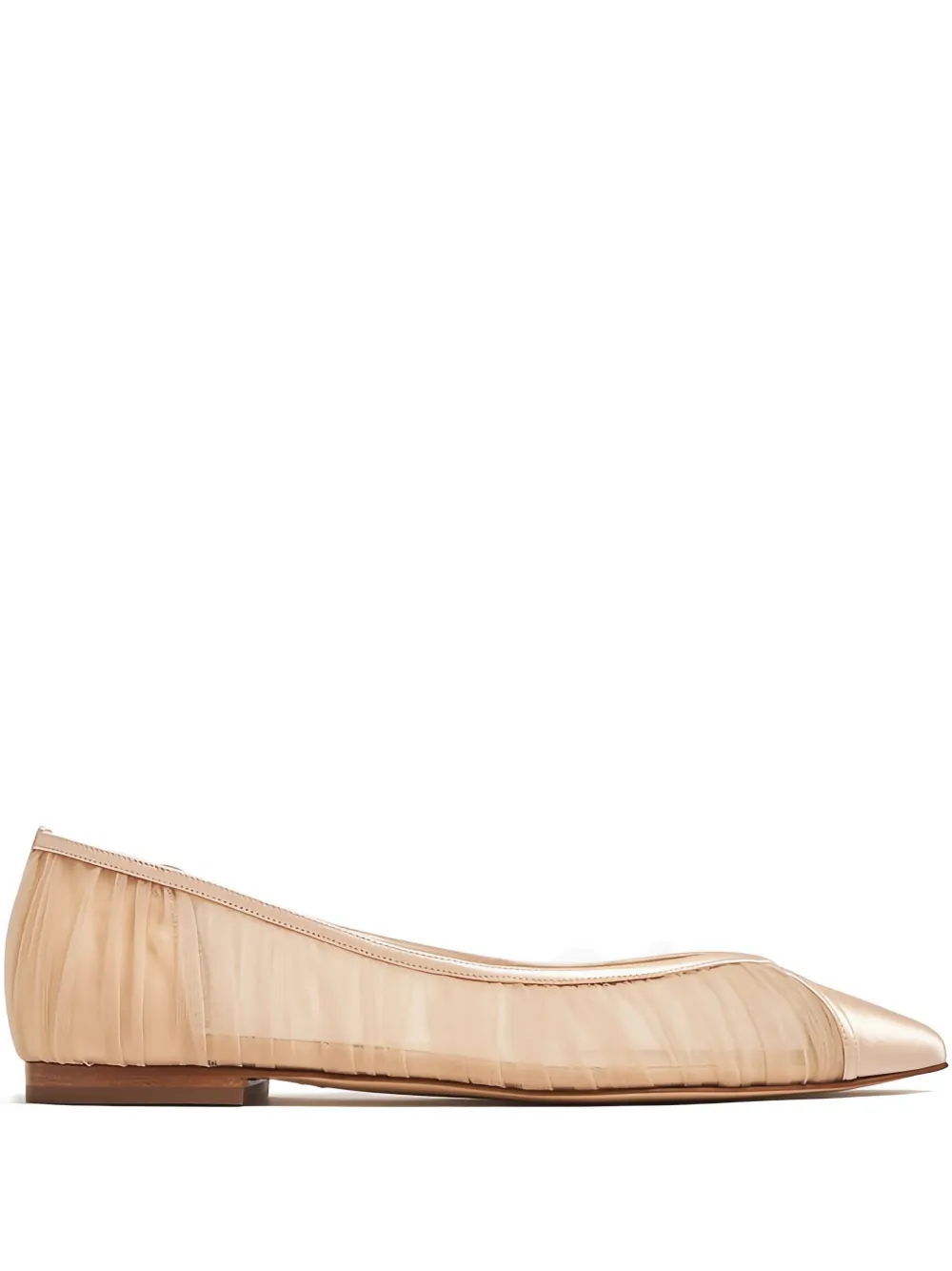 Andrea Wazen  Nora pleated ballet flats | Neutrals | Image 1