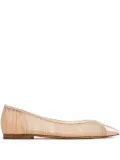 Andrea Wazen Nora pleated ballet flats - Neutrals